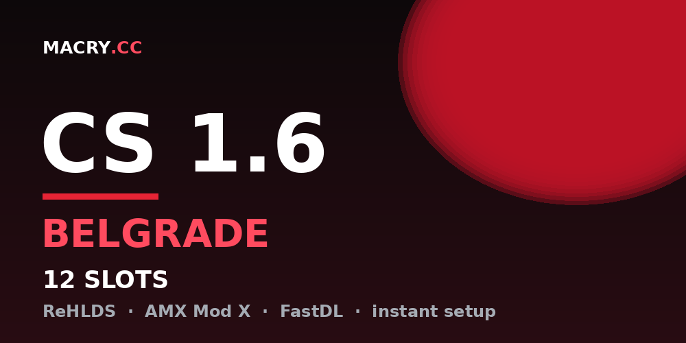 CS 1.6 — Belgrade (12 slots)