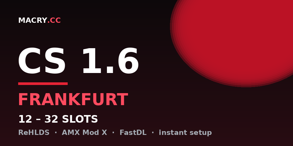 CS 1.6 — Frankfurt (12–32 slots)
